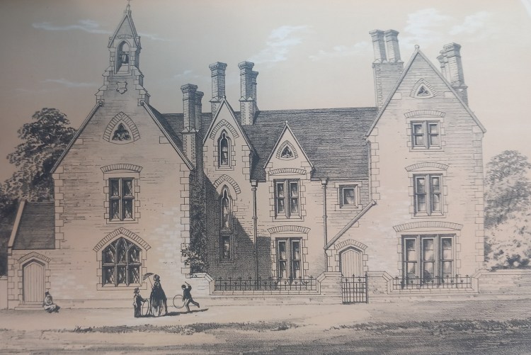 A sketch of the rebuilt Grammar School.