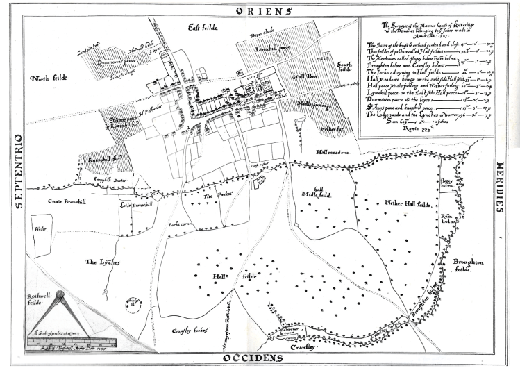 A map of Kettering from 1587.