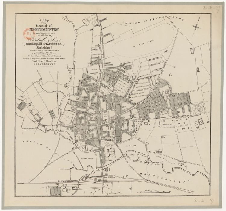 Map of Northampton from 1878.