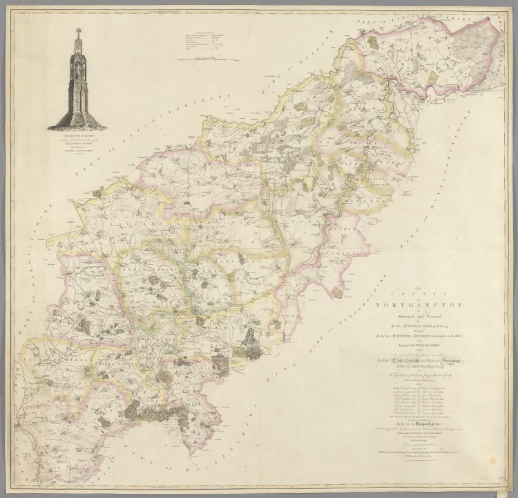 Map of Northamptonshire from 1779.